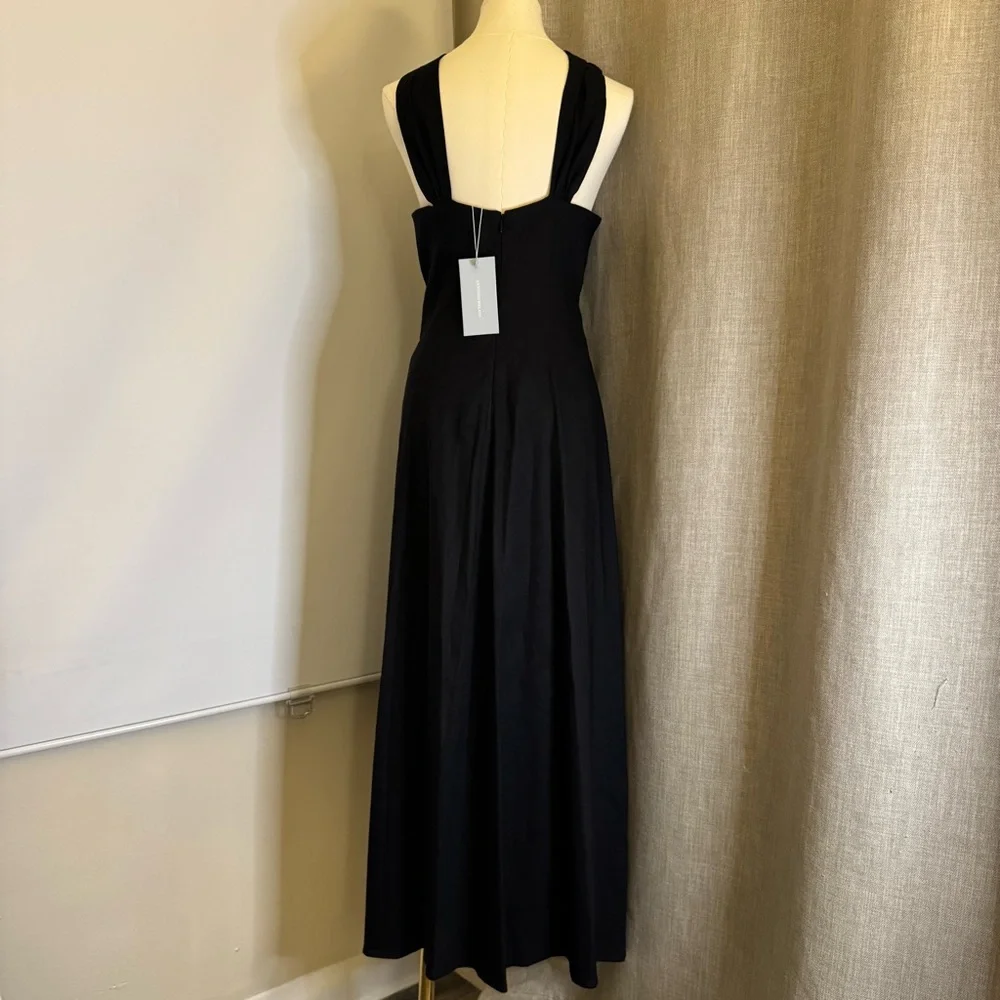 Antonio Melani Black Midi Dress | Linen Blend |NWT - Picture 3 of 7